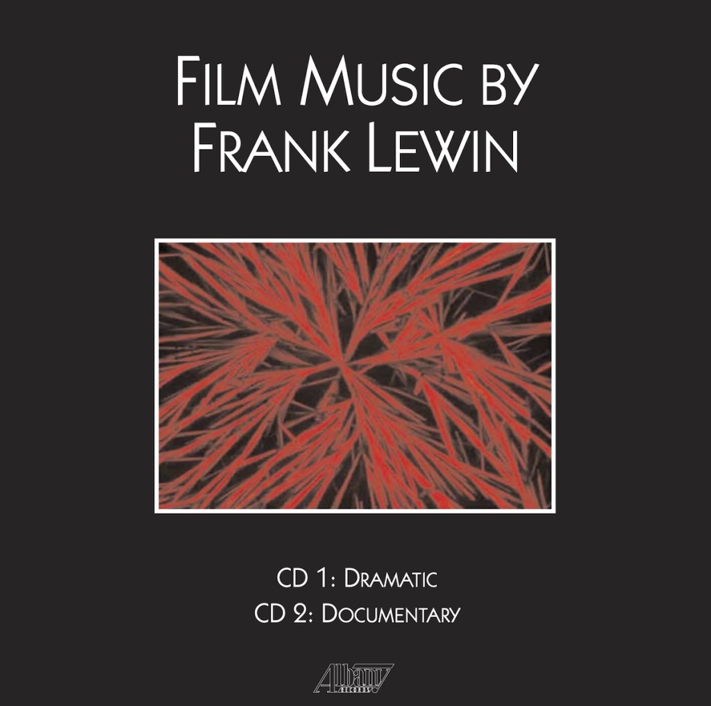Film Music by Frank Lewin, album art depicts an intricate line and color pattern.